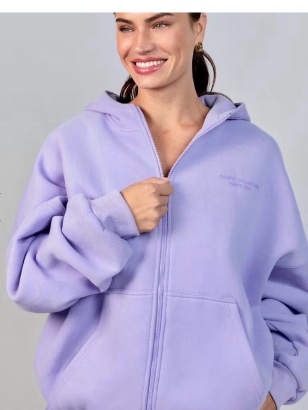 Comfrt Purple Zip-Up Hoodie